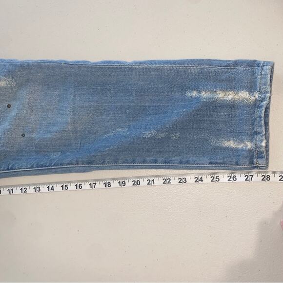 Blank NYC Embellished Studded Girlfriend Crop Light Wash Western Jeans Size 28 - Picture 10 of 10